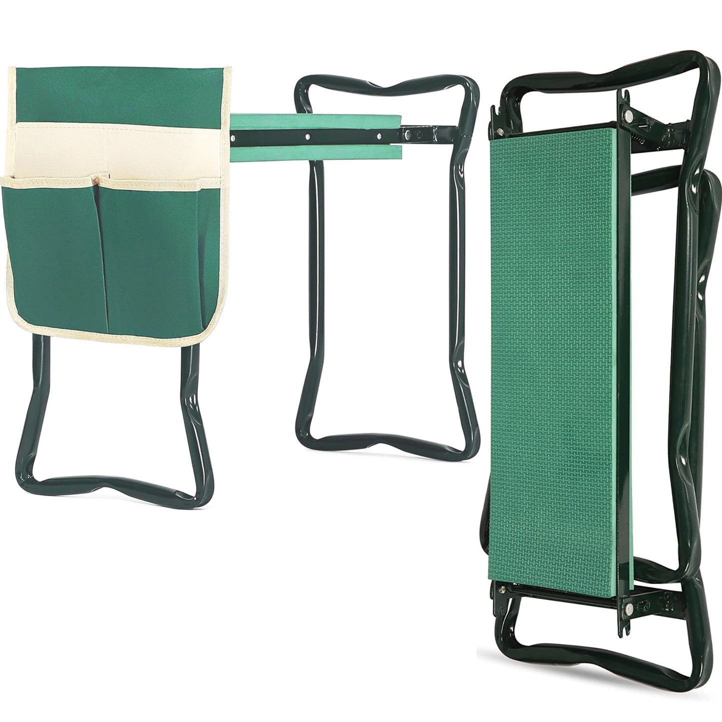 Garden Kneeler and Seat, Soft EVA Kneeling Pad Stool with Tool Pouch,