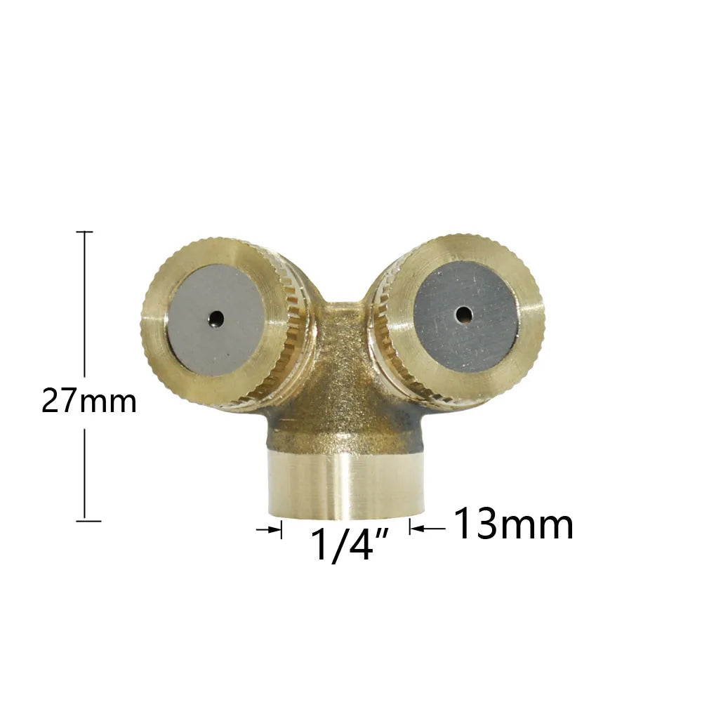 Copper Atomizing Sprayer Nozzle Single/Double/Three/Four Nozzle Head Garden Lawn Irrigation Sprinkler