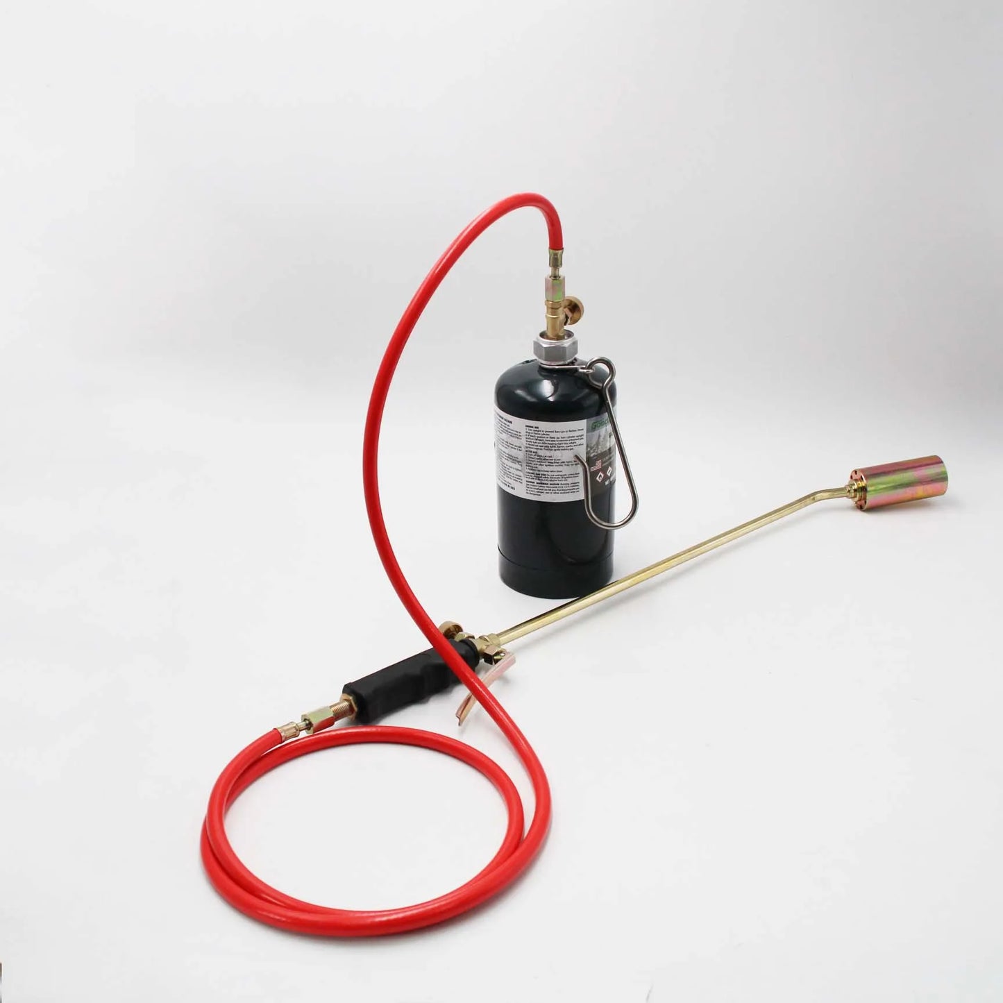 Propane Torch Weed Burner Torch, Double Valve Blow Torch 50 inch Hose Adjustable Flame Control for Soldering Thawing Weeding BBQ