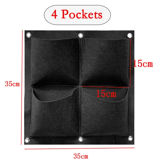 24 Size Pockets Green Plant Growing Bag Planter Vertical Garden Vegetable Living Garden Bag Planter Growing Bags Flowers Supply