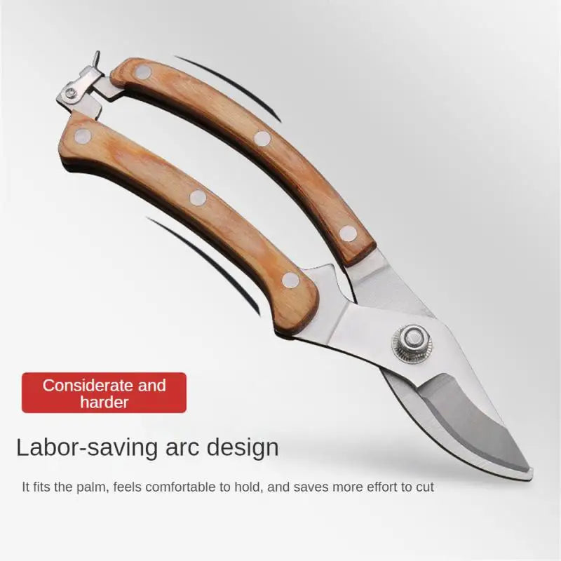 Pruning Shears Wood Handle Professional Multifunctional Labor-saving Garden Tools Pruner Garden Scissors Tree Trimmers