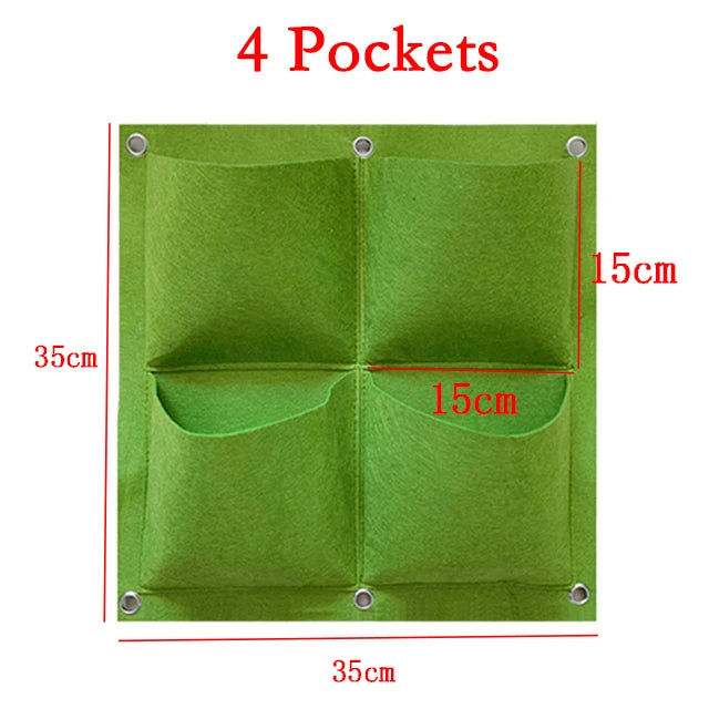 24 Size Pockets Green Plant Growing Bag Planter Vertical Garden Vegetable Living Garden Bag Planter Growing Bags Flowers Supply