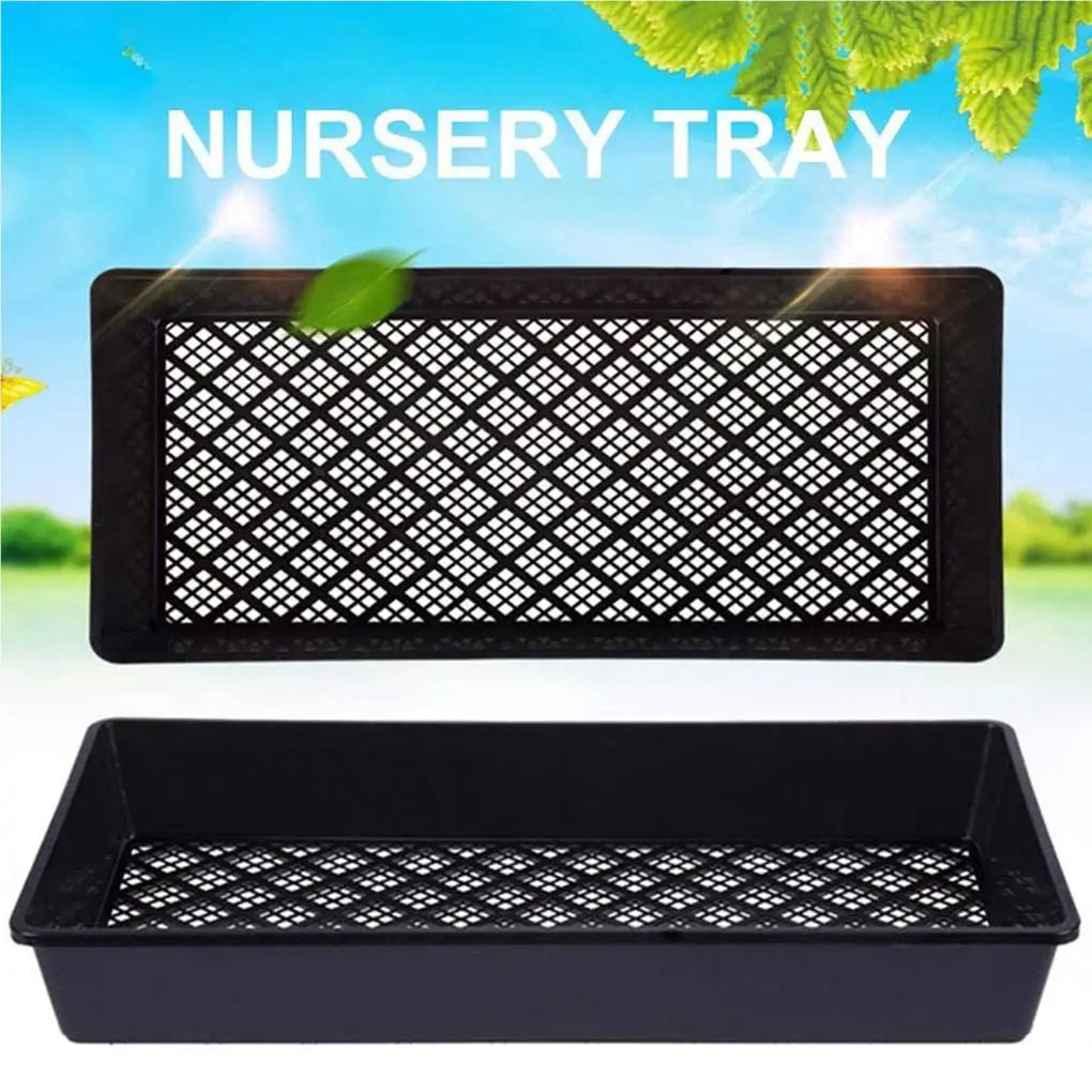 2pcs Seedling Tray Wear-resistant Mesh Bottom Seedlings Box Microgreens