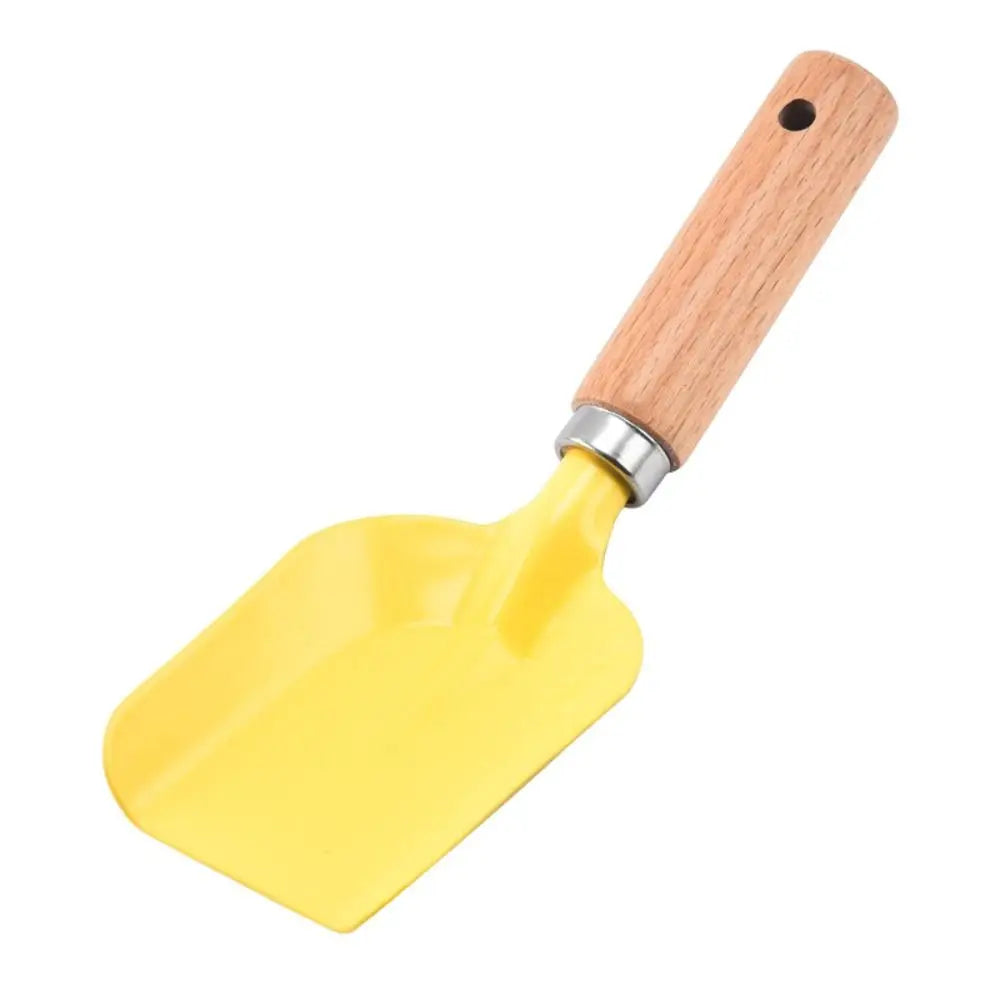 1/ 3PCS Little Gardener Kids Gardening Tools Set Sturdy Wooden Handle Safe Small Shovel Rake Kit Candy Color Loosen Soil