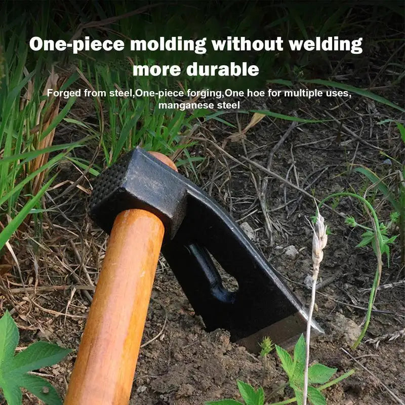 Multifunctional Small Hoe With Wooden Handle Household Flower Hoe Gardening Hoe Outdoor Agricultural Tool And Garden Tool