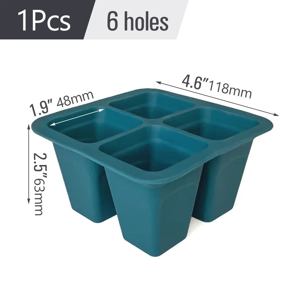 Silicone 4/6/12 Cell Seed Starting Tray Indoor Garden Nursery Pots Seedling Germination Container Propagation Grow Box Reusable