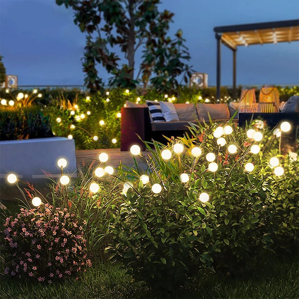 Solar Firefly Lights Lawn Lamps Outdoor Waterproof Landscape Lights Solar Atmosphere Lights Courtyard Garden Decoration Lights