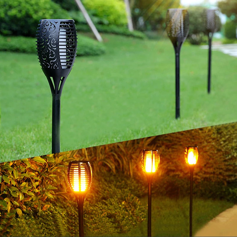 New Water Proof Solar Led Flame Lamp Torch Lamp Outdoor Decorative Landscape Lamp Courtyard Garden Decorative Landscape Lamp Hot