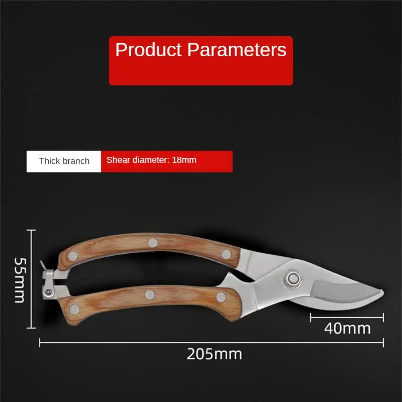 Pruning Shears Wood Handle Professional Multifunctional Labor-saving Garden Tools Pruner Garden Scissors Tree Trimmers