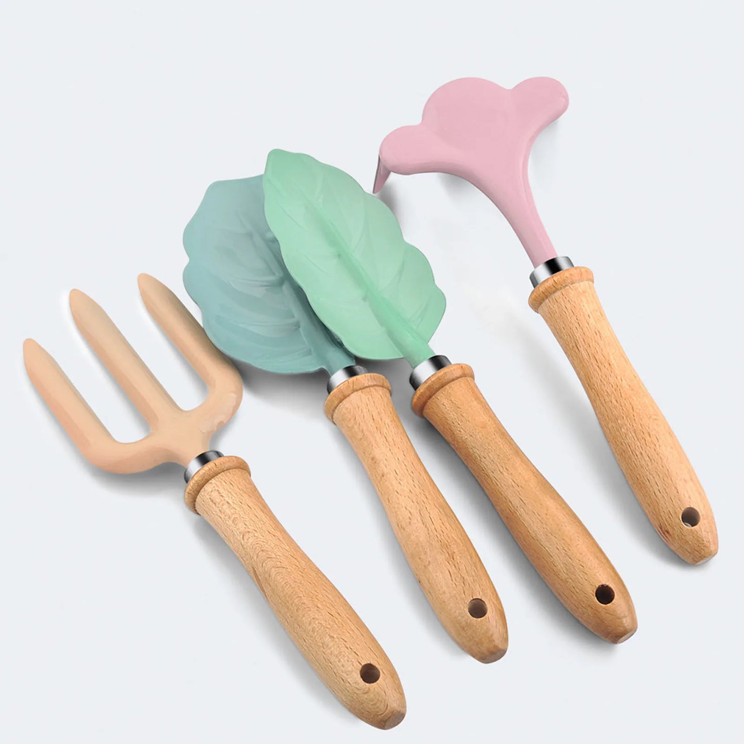 Little Gardener Tool Set Kids Garden Shovel Rake Fork with Sturdy Wooden Handle Mini Garden Tools for Kids Gardening Set