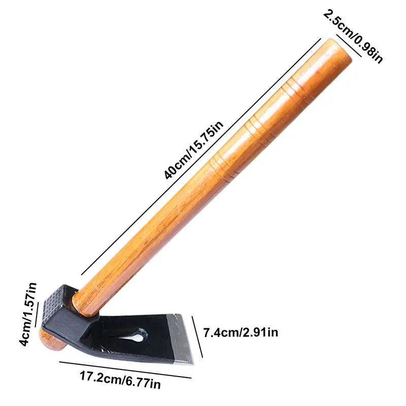 Multifunctional Small Hoe With Wooden Handle Household Flower Hoe Gardening Hoe Outdoor Agricultural Tool And Garden Tool