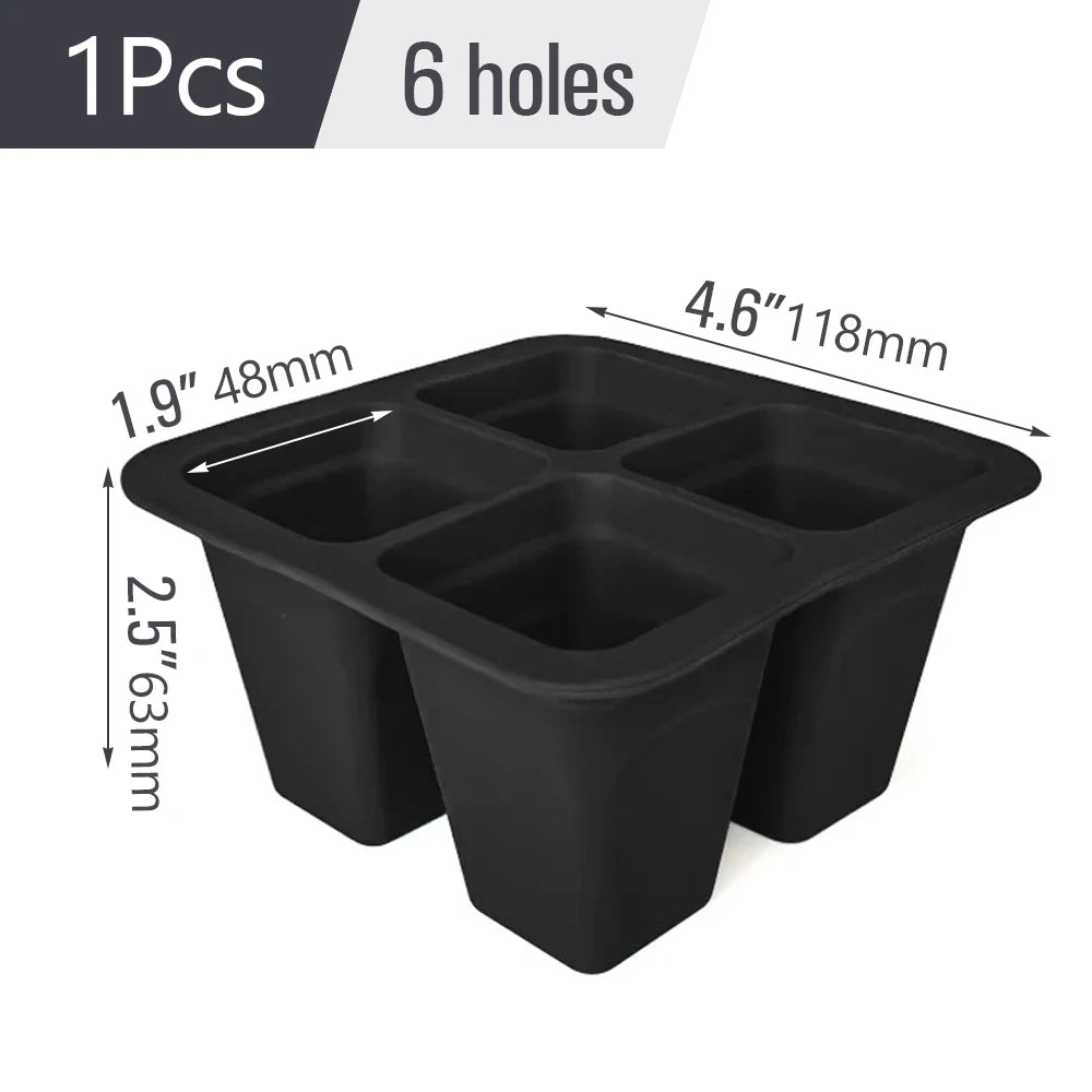 Silicone 4/6/12 Cell Seed Starting Tray Indoor Garden Nursery Pots Seedling Germination Container Propagation Grow Box Reusable