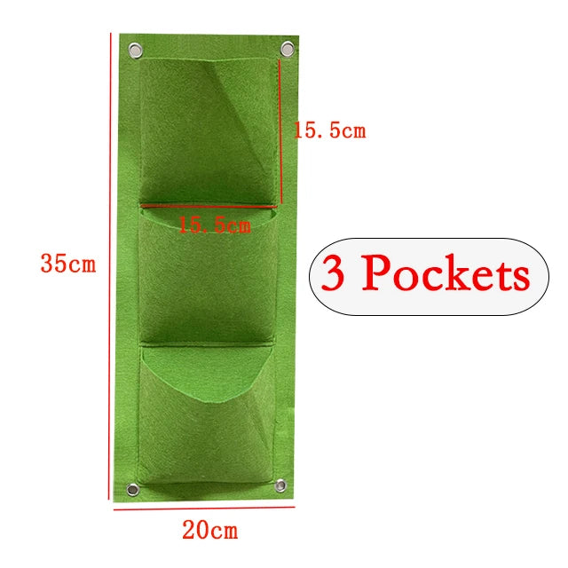 24 Size Pockets Green Plant Growing Bag Planter Vertical Garden Vegetable Living Garden Bag Planter Growing Bags Flowers Supply