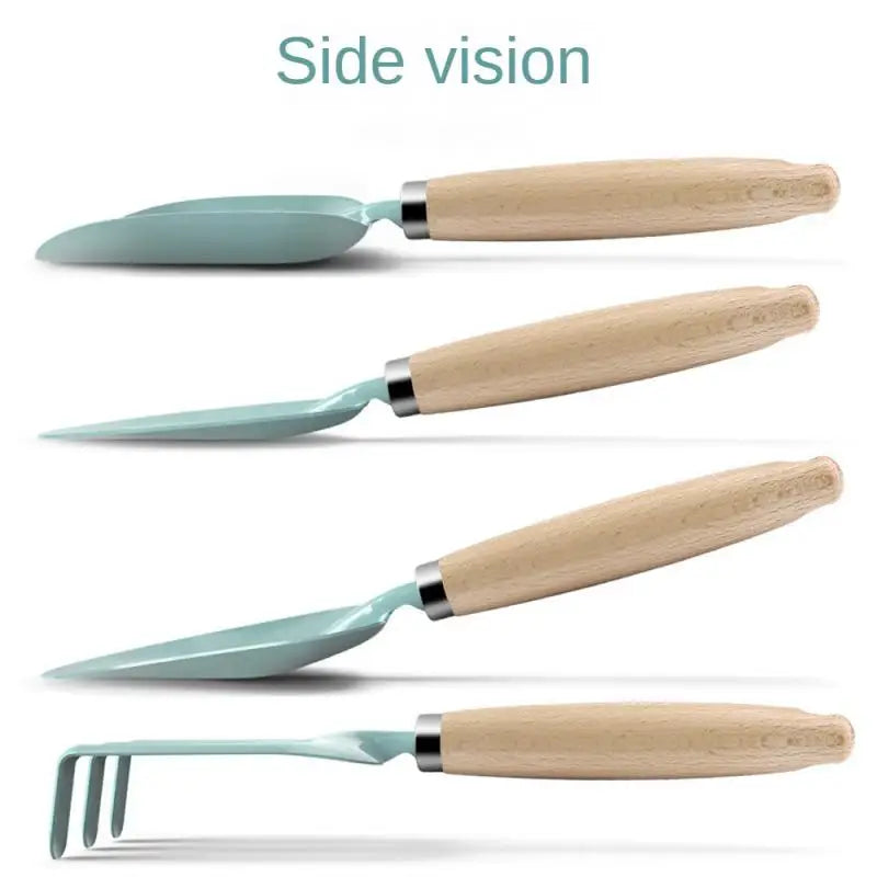 1/4Pcs Garden Tools Toys Colorful Kids Gardening Tools Mini Wooden Handle Trowel Shovel Fork Gardening Tool Play House Toys