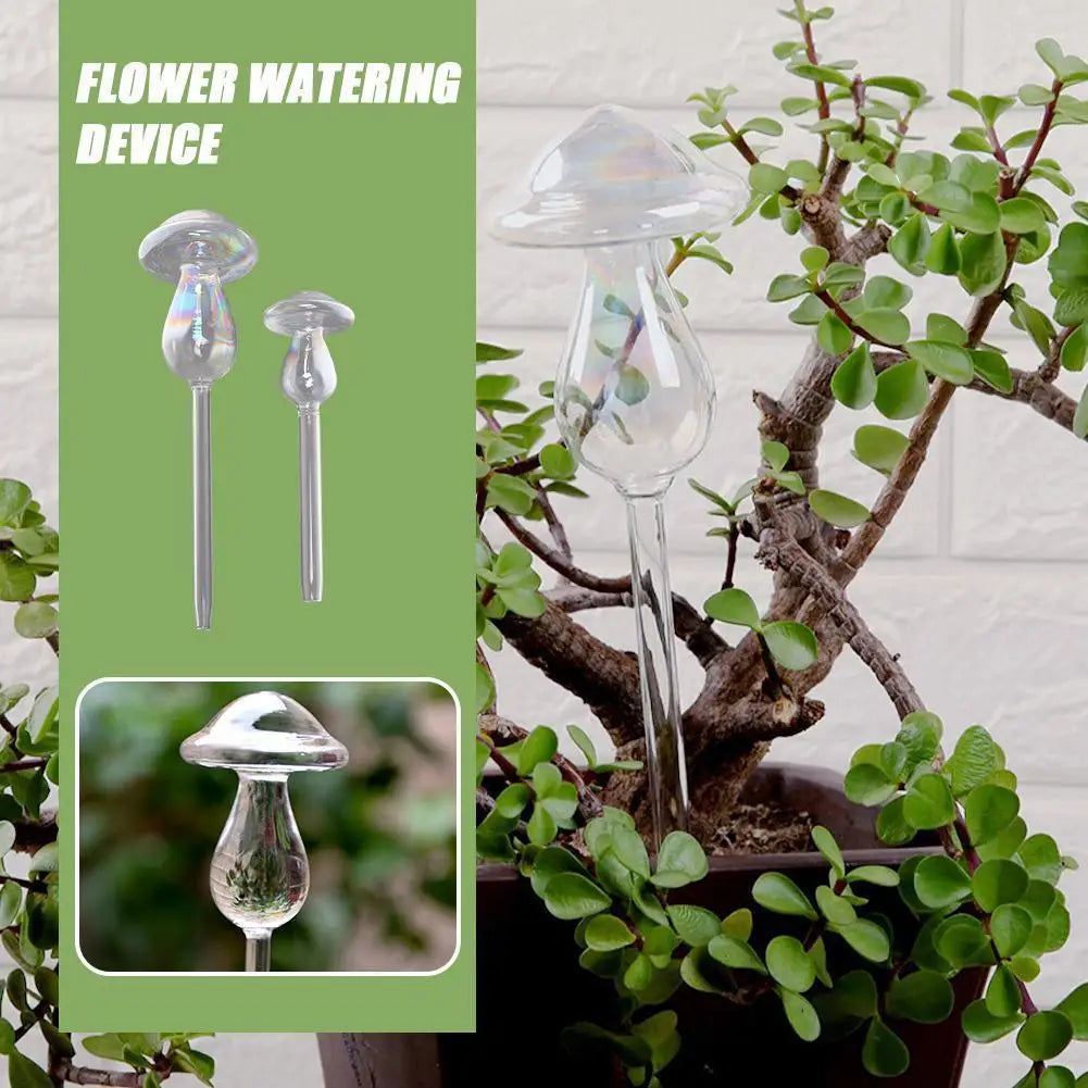 Self-Watering Plant Bulbs Set - Automatic Watering Balls mushroom Shaped, Drip Irrigation System for Home Garden Flower Plants