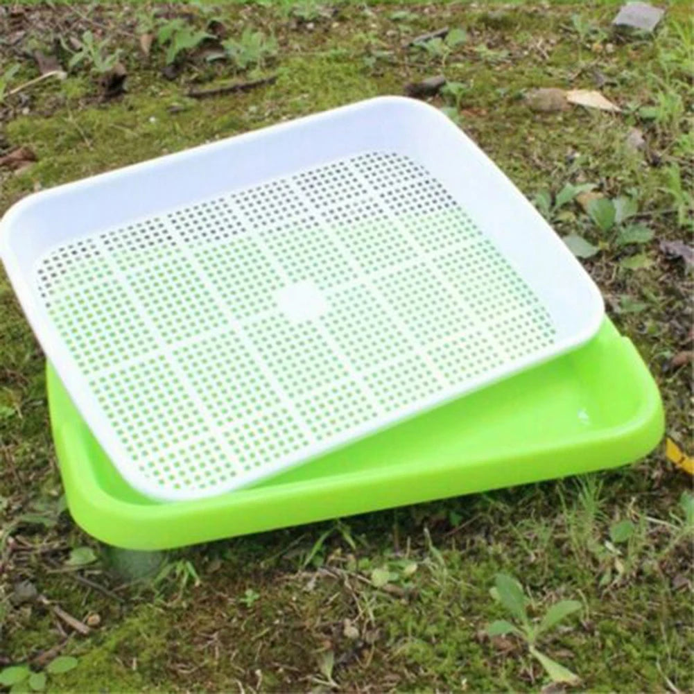 Microgreens Sprouter Tray Plant Grow Germination Pot Hydroponic Nursery Plate Garden Home Bean Sprouts Maker Nursery Potted