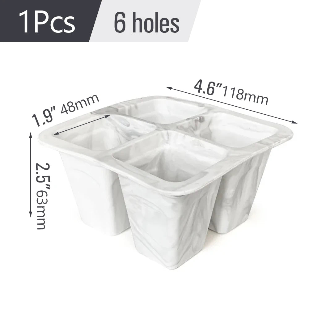 Silicone 4/6/12 Cell Seed Starting Tray Indoor Garden Nursery Pots Seedling Germination Container Propagation Grow Box Reusable