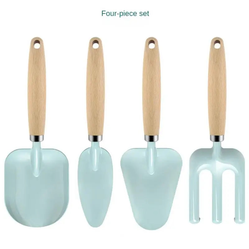 1/4Pcs Garden Tools Toys Colorful Kids Gardening Tools Mini Wooden Handle Trowel Shovel Fork Gardening Tool Play House Toys