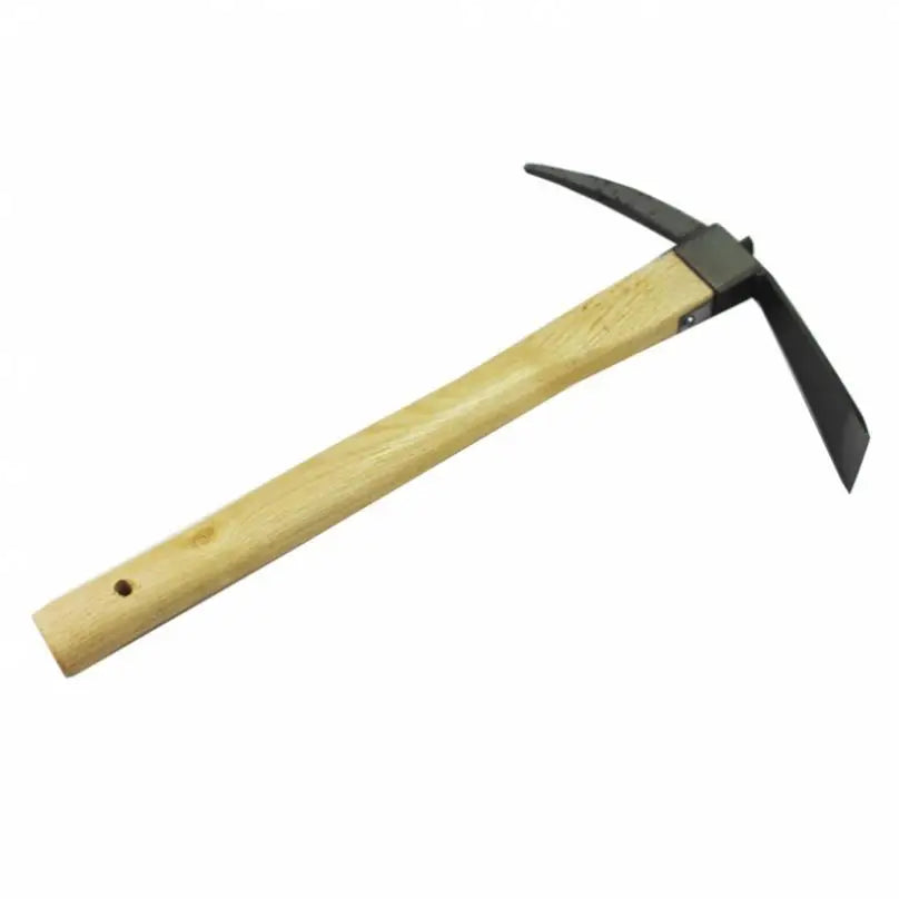 Multifunctional Steel Loosening Soil Weeding Gardening Horn Hoe for Gardening Tools, Portable Wooden Handle Small Hoe Hand Tools