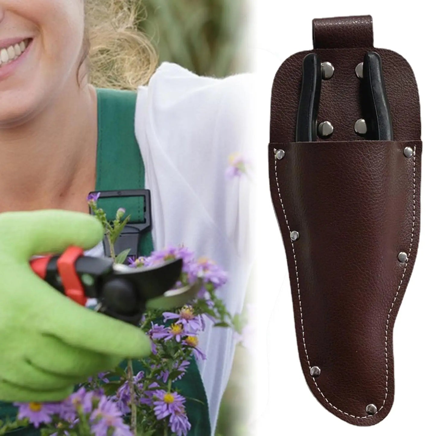 Pruning Protective Leather Cover Durable Portable Plier Tool Holder Garden Pruning Sheath Belt Holder Pouch Bag Protective Case