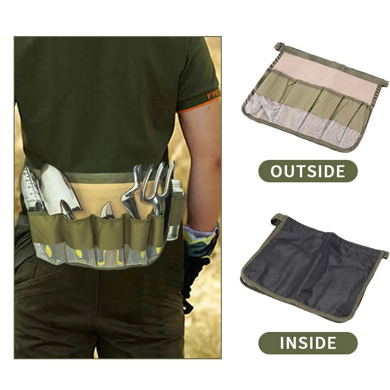 Multi-function Waist Pack 600D Oxford Cloth Waist Pouch Belt Organizer Foldable Pocket Wrench Pliers Storage Bag Garden Tool Bag