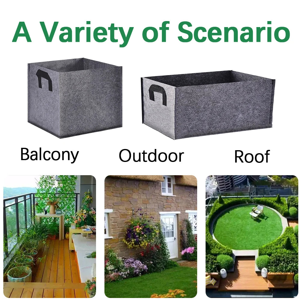 More Size Planting Growth Bag Gardening Tools Indoor and Outdoor Plant Felt Plant Strong Grow Bags Durable Breathable Humidity