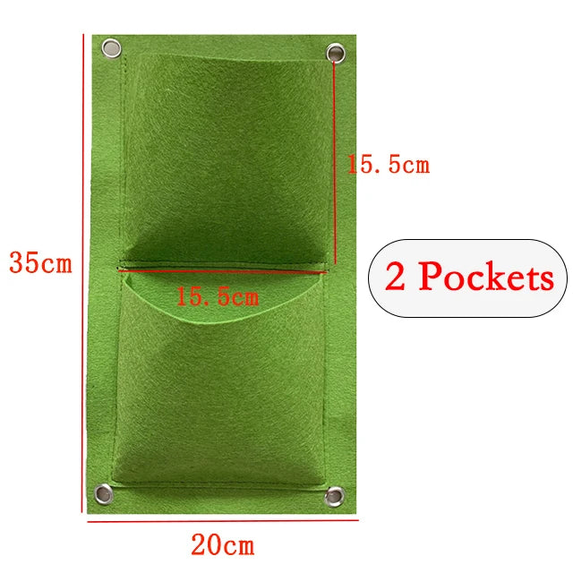 24 Size Pockets Green Plant Growing Bag Planter Vertical Garden Vegetable Living Garden Bag Planter Growing Bags Flowers Supply