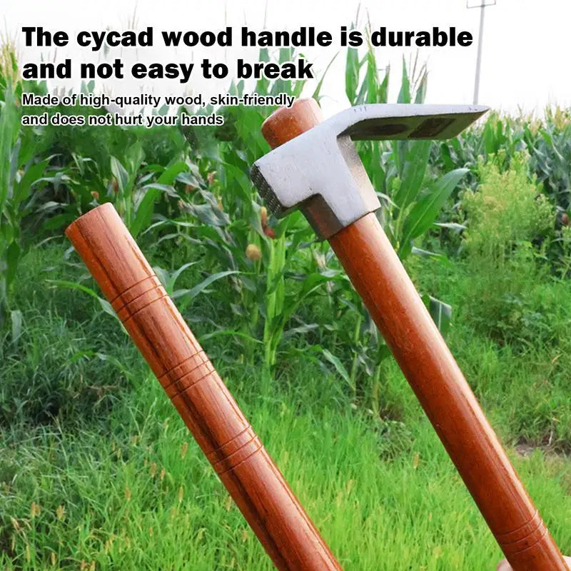 Multifunctional Small Hoe With Wooden Handle Household Flower Hoe Gardening Hoe Outdoor Agricultural Tool And Garden Tool