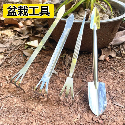 Home Garden Bonsai Tools Flowerpot Tweezers Scraper Rake Spade