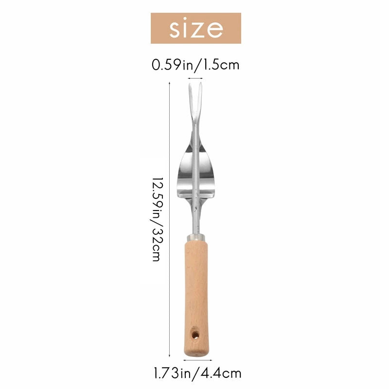 Promotion! Wood Handle Stainless Steel Garden Weeder Hand Weeding Removal Cutter Dandelion Puller Tools Multifunction Weeder