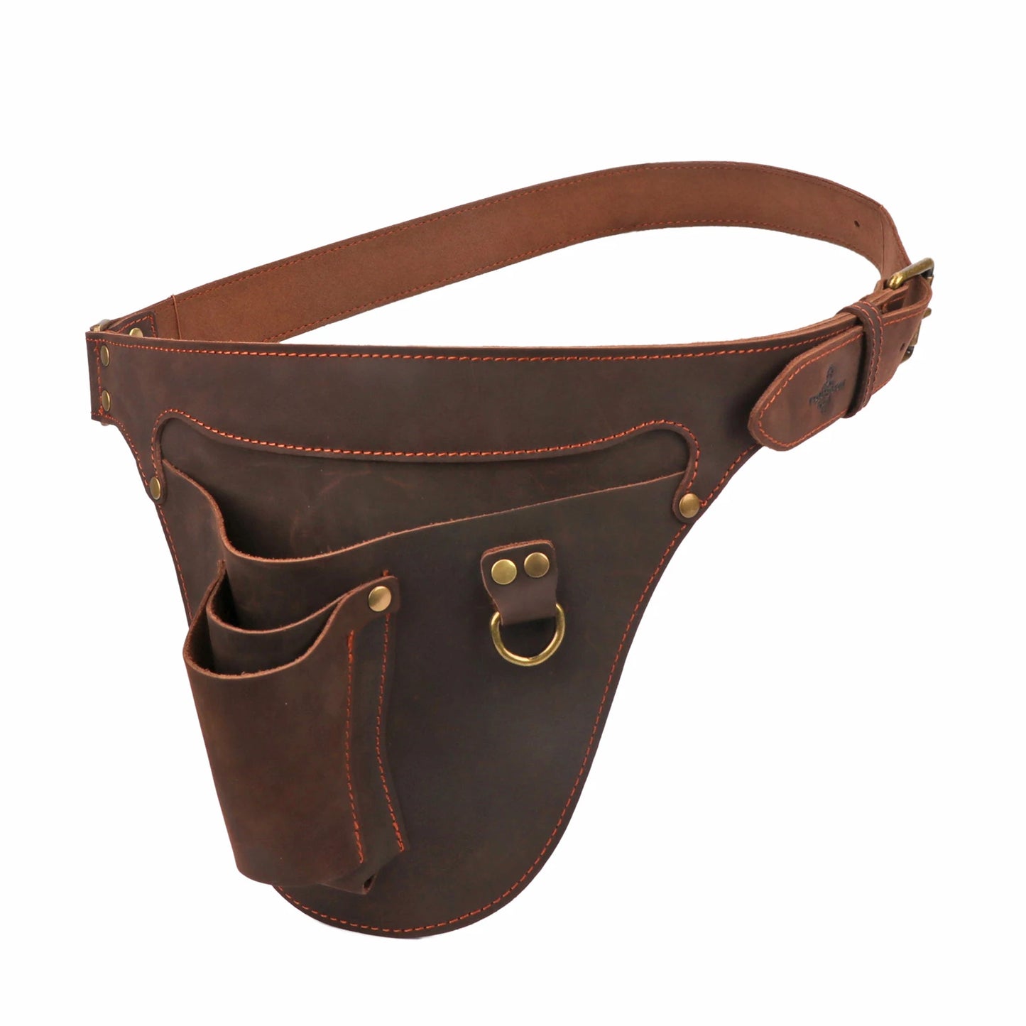 Tourbon Leather Florists Tool Belt Bag Gardener Carry Pouch Gardener Holster Electrician Carpenter Holster 3 Pockets