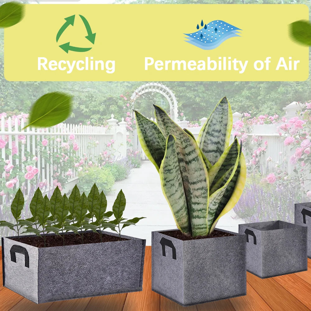 More Size Planting Growth Bag Gardening Tools Indoor and Outdoor Plant Felt Plant Strong Grow Bags Durable Breathable Humidity