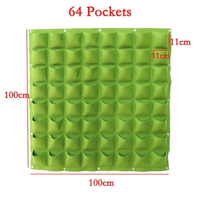 24 Size Pockets Green Plant Growing Bag Planter Vertical Garden Vegetable Living Garden Bag Planter Growing Bags Flowers Supply