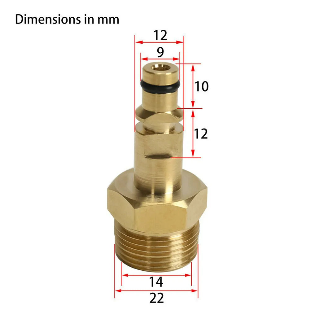 M22 Adapter High Pressure Washer Hose Adapter Pressure Pipe Quick Connector Converter Fitting For K Series Pressure Washer