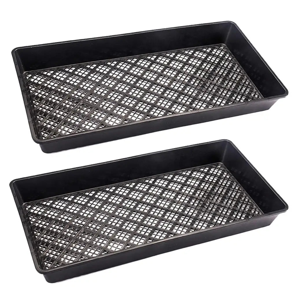 2pcs Seedling Tray Wear-resistant Mesh Bottom Seedlings Box Microgreens